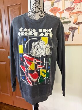 Cage The Elephant Graphic Pullover Sweatshirt - Charcoal
